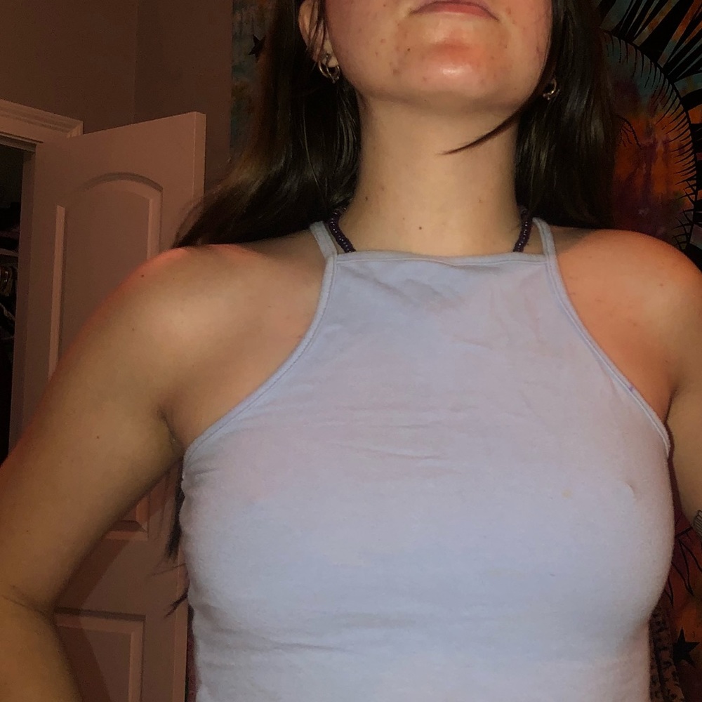 light purple halter top